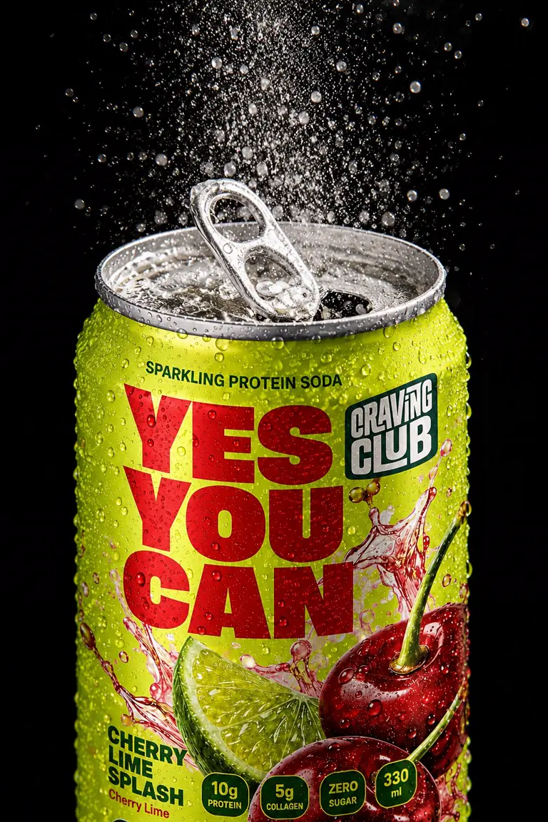 Ice-cold can cracked open